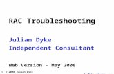 1 juliandyke.com © 2008 Julian Dyke RAC Troubleshooting Web Version - May 2008 Julian Dyke Independent Consultant.