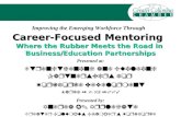 Career-Focused Mentoring Where the Rubber Meets the Road in Business/Education Partnerships Improving the Emerging Workforce Through Career-Focused Mentoring.