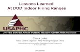Lessons Learned At DOD Indoor Firing Ranges Chuck Jokel Noise Control Engineer, Army Hearing Program Office UNCLASSIFED National Hearing Conservation Association.