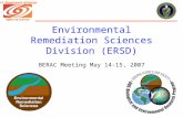 Office of Science U.S. Department of Energy Environmental Remediation Sciences Division (ERSD) BERAC Meeting May 14-15, 2007.