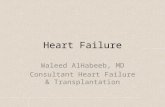 Heart Failure Waleed AlHabeeb, MD Consultant Heart Failure & Transplantation.