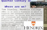 A Quarter Century on, Where are we? Tom Stanley, Hendrix College T.D. Stanley, Hendrix College MAER-Net September 12, 2014 (MRA) is at once a framework.