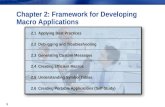 11 Chapter 2: Framework for Developing Macro Applications 2.1 Applying Best Practices 2.2 Debugging and Troubleshooting 2.3 Generating Custom Messages.