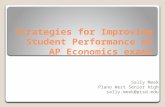 Strategies for Improving Student Performance on AP Economics exams Sally Meek Plano West Senior High sally.meek@pisd.edu.