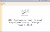 Slide 1 JHU Temporary and Casual Employee Group Changes March 2014.