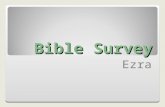 Bible Survey Ezra. Bible Survey - Ezra Title Hebrew – ar"z>[, Greek – Esdraj Deuteron Latin – Liber Primus Esdrae.