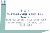 3 X 4 Multiplying Your LSL Tools Teri Ouellette, LSLS Cert AVEd Susan Sehgal, CCC-SLP, LSLS Cert AVEd.