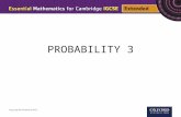PROBABILITY 3. Probabilities can be calculated using information given on a Venn diagram.