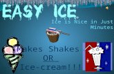 Ice is Nice in Just Minutes Makes Shakes OR Ice-cream!!! ®