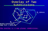 Overlay of Two Subdivisions The overlay is a new planar subdivision. doubly-connected edge list 1 (DCEL1) (DCEL2)