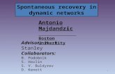 Spontaneous recovery in dynamic networks Advisor: H. E. Stanley Collaborators: B. Podobnik S. Havlin S. V. Buldyrev D. Kenett Antonio Majdandzic Boston.