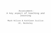 Assessment: A key aspect of teaching and learning Mark Wilson & Kathleen Scalise UC, Berkeley.