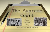 The Supreme Court Case: Brown Vs Board of education.