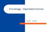 Strategy Implementation HCAD 5390. Organizational Structure Organizational design – Selecting the structure and control systems that are most strategically.