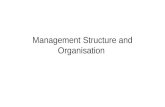 Management Structure and Organisation. Content Management structure and design Organisational design –Tall –Flat –Matrix –Entrepreneurial Management by.
