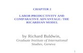 1 CHAPTER 2 LABOR PRODUCTIVITY AND COMPARATIVE ADVANTAGE: THE RICARDIAN MODEL by Richard Baldwin, Graduate Institute of International Studies, Geneva.