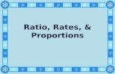 Ratio, Rates, & Proportions. Ratios A ratio is a comparison of two numbers. o Example: Tamara has 2 dogs and 8 fish. The ratio of dogs to fish can be.