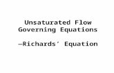 Unsaturated Flow Governing Equations —Richards’ Equation.