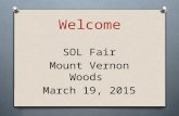Welcome SOL Fair Mount Vernon Woods March 19, 2015.