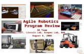 Agile Robotics Program Review AR Team MIT, Lincoln Lab, Draper Lab, BAE August 8, 2008.