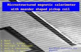 LTD12, Paris Microstructured magnetic calorimeter with meander shaped pickup coil A. Burck S. Kempf, S. Schäfer, H. Rotzinger, M. Rodrigues, T. Wolf, A.