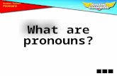 What are pronouns? Grammar Toolkit. A pronoun stands in place of a noun. Using pronouns means you don’t have to repeat nouns over and over again. without.