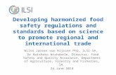 TM Developing harmonized food safety regulations and standards based on science to promote regional and international trade Wilna Jansen van Rijssen PhD,