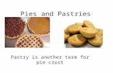 Pies and Pastries Pastry is another term for pie crust.