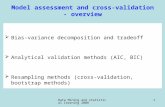 Data Mining and statistical learning 2008 1 Model assessment and cross-validation - overview  Bias-variance decomposition and tradeoff  Analytical validation.
