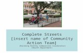 Complete Streets [insert name of Community Action Team] (Building Healthy Communities Coordinator) (Health Department)