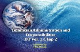 Technician Administration and Responsibilities DT Vol. 1 Chap 2 Facilitated by: HM2 Mancia.
