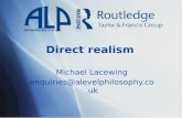 Direct realism Michael Lacewing enquiries@alevelphilosophy.co.uk.