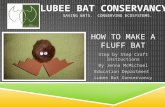 HOW TO MAKE A FLUFF BAT Step by Step Craft Instructions By Jenna McMichael Education Department Lubee Bat Conservancy L UBEE B AT C ONSERVANCY S AVING.