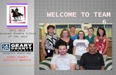 Http:// GEARY COUNTY DISTRICT WEBSITE 2012-2013 National Middle School of the year.