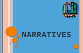 N ARRATIVES. N ARRATIVE A Narrative is a STORY. Narrative ~ A fictional story: you can make up all of the events. Personal Narrative~ A TRUE story about.