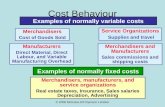 © 2008 McGraw-Hill Ryerson Limited. Cost Behaviour Merchandisers Cost of Goods Sold Manufacturers Direct Material, Direct Labour, and Variable Manufacturing.