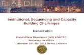Richard Allen Institutional, Sequencing and Capacity Building Challenges.