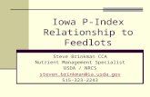 Iowa P-Index Relationship to Feedlots Steve Brinkman CCA Nutrient Management Specialist USDA / NRCS steven.brinkman@ia.usda.gov 515-323-2243.