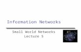 Information Networks Small World Networks Lecture 5.