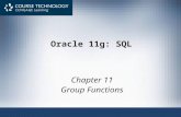Oracle 11g: SQL Chapter 11 Group Functions. Objectives Differentiate between single-row and multiple- row functions Use the SUM and AVG functions for.