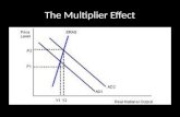 The Multiplier Effect. Multiplier Effect “the impact on real GDP of a change in any of the components of aggregate spending (C, I, G, X-M).” The multiplier.