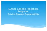 Luther College Rideshare Program: Driving Towards Sustainability.