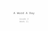 A Word A Day Grade 3 Week 11. DAY 1 fragrance Say the Word fragrance.