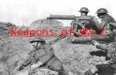 Weapons of WW I. New Weapons of WWI: Machine Gun Aircraft Artillery U-Boats Poison Gas Tanks Zeppelins.