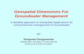 Geospatial Dimensions For Groundwater Management A detailed approach to Geospatial Applications for comprehensive management of Groundwater BY Sangeeta.