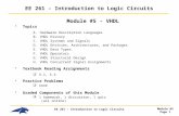 EE 261 – Introduction to Logic Circuits Module #5 Page 1 EE 261 – Introduction to Logic Circuits Module #5 - VHDL Topics A.Hardware Description Languages.