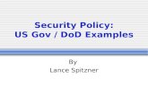 Security Policy: US Gov / DoD Examples By Lance Spitzner.