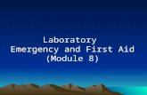 Laboratory Emergency and First Aid (Module 8). A. Wounds (Small Cuts, Significant Bleeding & Burns) 1.Small cuts and scratches Cleanse area with soap.