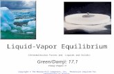 Liquid-Vapor Equilibrium (Intermolecular Forces and Liquids and Solids) Green/Damji: 17.1 Chang: Chapter 11 Copyright © The McGraw-Hill Companies, Inc.