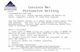 Convince Me! Persuasive Writing Intermediate Writing CCSS: 3/4/5.W.1 Write opinion pieces on topics or texts, supports a point of view with reasons. Use.